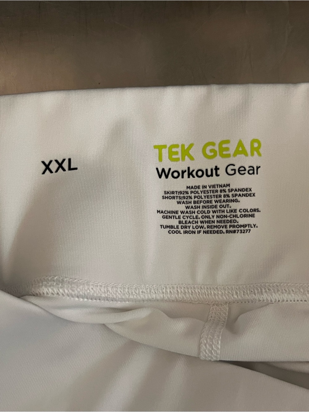 Tek Gear White Tennis Skort XXL Built In Shorts Pleated Skirt - Picture 4 of 4